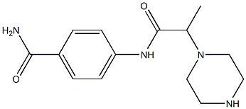 4-[2-(piperazin-1-yl)propanamido]benzamide Structure