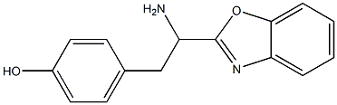 4-[2-amino-2-(1,3-benzoxazol-2-yl)ethyl]phenol 구조식 이미지