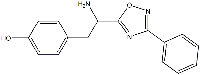 4-[2-amino-2-(3-phenyl-1,2,4-oxadiazol-5-yl)ethyl]phenol 구조식 이미지