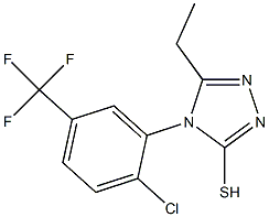 4-[2-chloro-5-(trifluoromethyl)phenyl]-5-ethyl-4H-1,2,4-triazole-3-thiol Structure