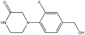 4-[2-fluoro-4-(hydroxymethyl)phenyl]piperazin-2-one 구조식 이미지