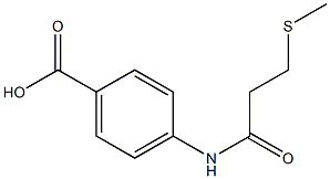 4-[3-(methylsulfanyl)propanamido]benzoic acid 구조식 이미지