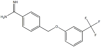 4-[3-(trifluoromethyl)phenoxymethyl]benzene-1-carboximidamide Structure