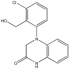 4-[3-chloro-2-(hydroxymethyl)phenyl]-1,2,3,4-tetrahydroquinoxalin-2-one 구조식 이미지