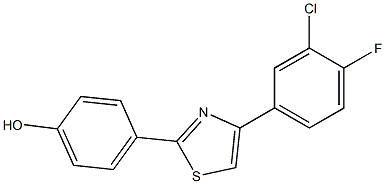 4-[4-(3-chloro-4-fluorophenyl)-1,3-thiazol-2-yl]phenol Structure