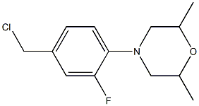 4-[4-(chloromethyl)-2-fluorophenyl]-2,6-dimethylmorpholine Structure