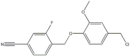 4-[4-(chloromethyl)-2-methoxyphenoxymethyl]-3-fluorobenzonitrile Structure