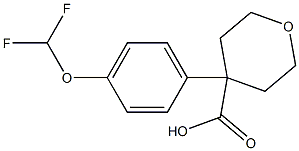 4-[4-(difluoromethoxy)phenyl]oxane-4-carboxylic acid 구조식 이미지