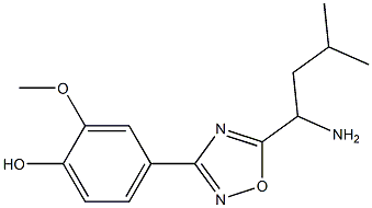 4-[5-(1-amino-3-methylbutyl)-1,2,4-oxadiazol-3-yl]-2-methoxyphenol Structure