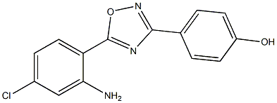 4-[5-(2-amino-4-chlorophenyl)-1,2,4-oxadiazol-3-yl]phenol 구조식 이미지