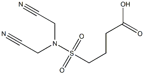 4-[bis(cyanomethyl)sulfamoyl]butanoic acid 구조식 이미지