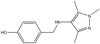 4-{[(1,3,5-trimethyl-1H-pyrazol-4-yl)amino]methyl}phenol Structure