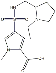 4-{[(1-ethylpyrrolidin-2-yl)methyl]sulfamoyl}-1-methyl-1H-pyrrole-2-carboxylic acid Structure