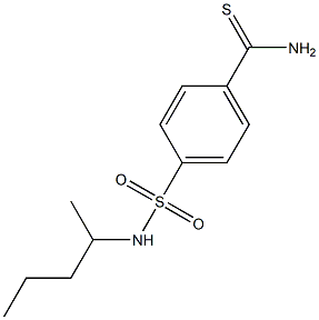 4-{[(1-methylbutyl)amino]sulfonyl}benzenecarbothioamide Structure