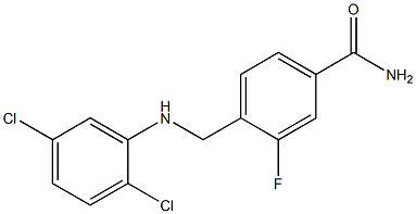 4-{[(2,5-dichlorophenyl)amino]methyl}-3-fluorobenzamide 구조식 이미지