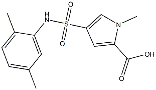 4-{[(2,5-dimethylphenyl)amino]sulfonyl}-1-methyl-1H-pyrrole-2-carboxylic acid 구조식 이미지