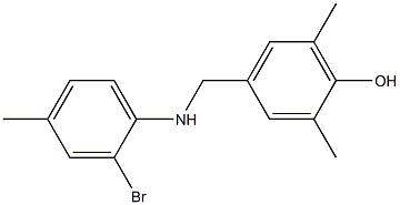 4-{[(2-bromo-4-methylphenyl)amino]methyl}-2,6-dimethylphenol 구조식 이미지