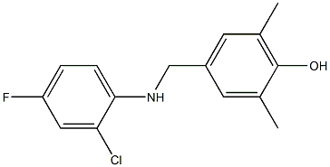 4-{[(2-chloro-4-fluorophenyl)amino]methyl}-2,6-dimethylphenol Structure