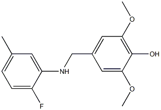 4-{[(2-fluoro-5-methylphenyl)amino]methyl}-2,6-dimethoxyphenol Structure