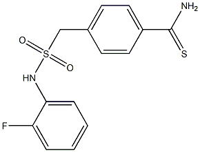 4-{[(2-fluorophenyl)sulfamoyl]methyl}benzene-1-carbothioamide 구조식 이미지