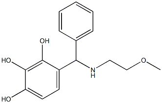 4-{[(2-methoxyethyl)amino](phenyl)methyl}benzene-1,2,3-triol 구조식 이미지