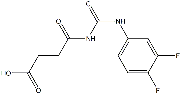 4-{[(3,4-difluorophenyl)carbamoyl]amino}-4-oxobutanoic acid Structure