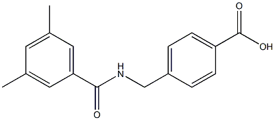 4-{[(3,5-dimethylphenyl)formamido]methyl}benzoic acid 구조식 이미지