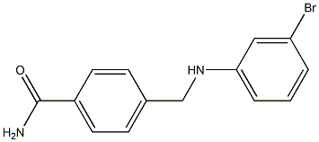 4-{[(3-bromophenyl)amino]methyl}benzamide 구조식 이미지