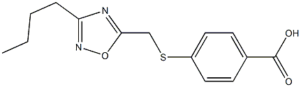 4-{[(3-butyl-1,2,4-oxadiazol-5-yl)methyl]thio}benzoic acid Structure