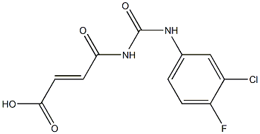 4-{[(3-chloro-4-fluorophenyl)carbamoyl]amino}-4-oxobut-2-enoic acid Structure