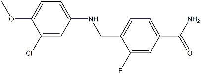 4-{[(3-chloro-4-methoxyphenyl)amino]methyl}-3-fluorobenzamide Structure