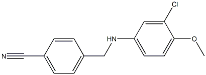 4-{[(3-chloro-4-methoxyphenyl)amino]methyl}benzonitrile 구조식 이미지