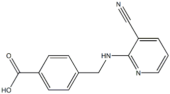 4-{[(3-cyanopyridin-2-yl)amino]methyl}benzoic acid 구조식 이미지