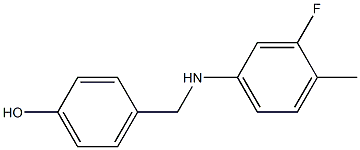 4-{[(3-fluoro-4-methylphenyl)amino]methyl}phenol Structure