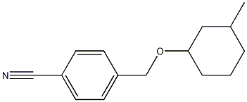 4-{[(3-methylcyclohexyl)oxy]methyl}benzonitrile 구조식 이미지