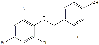 4-{[(4-bromo-2,6-dichlorophenyl)amino]methyl}benzene-1,3-diol Structure