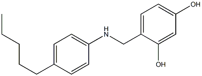 4-{[(4-pentylphenyl)amino]methyl}benzene-1,3-diol Structure