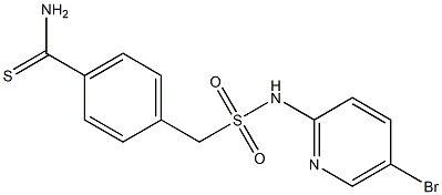 4-{[(5-bromopyridin-2-yl)sulfamoyl]methyl}benzene-1-carbothioamide 구조식 이미지