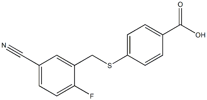 4-{[(5-cyano-2-fluorophenyl)methyl]sulfanyl}benzoic acid Structure