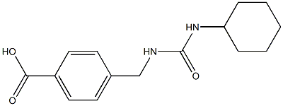 4-{[(cyclohexylcarbamoyl)amino]methyl}benzoic acid 구조식 이미지