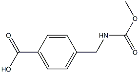 4-{[(methoxycarbonyl)amino]methyl}benzoic acid 구조식 이미지