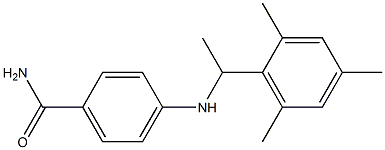 4-{[1-(2,4,6-trimethylphenyl)ethyl]amino}benzamide Structure