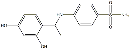 4-{[1-(2,4-dihydroxyphenyl)ethyl]amino}benzene-1-sulfonamide Structure