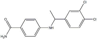 4-{[1-(3,4-dichlorophenyl)ethyl]amino}benzamide 구조식 이미지