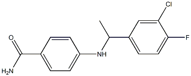 4-{[1-(3-chloro-4-fluorophenyl)ethyl]amino}benzamide 구조식 이미지