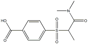 4-{[1-(dimethylcarbamoyl)ethane]sulfonyl}benzoic acid Structure