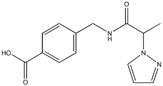 4-{[2-(1H-pyrazol-1-yl)propanamido]methyl}benzoic acid Structure