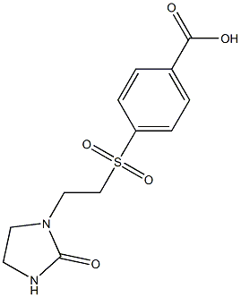 4-{[2-(2-oxoimidazolidin-1-yl)ethane]sulfonyl}benzoic acid Structure