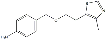 4-{[2-(4-methyl-1,3-thiazol-5-yl)ethoxy]methyl}aniline 구조식 이미지