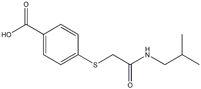 4-{[2-(isobutylamino)-2-oxoethyl]thio}benzoic acid 구조식 이미지